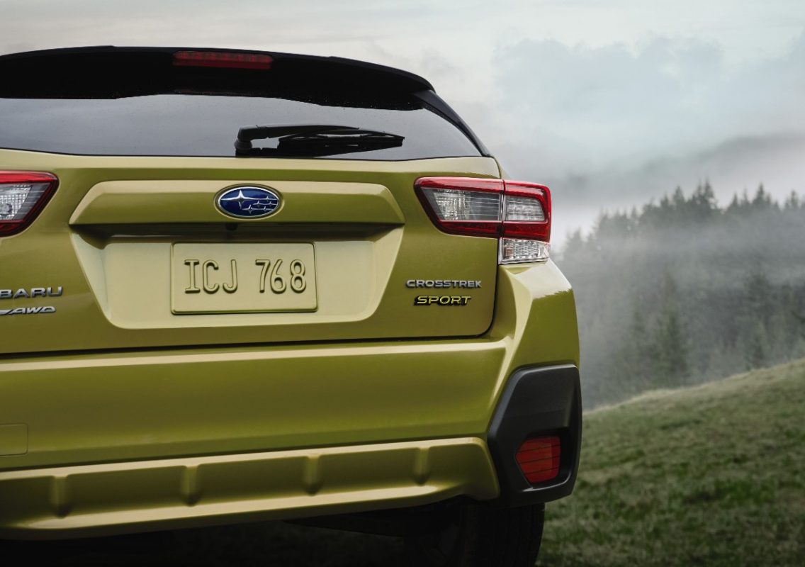The 2021 Crosstrek Sport with its bright yellow color