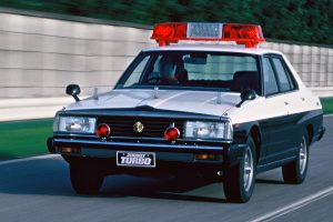 Fifth generation Skyline 2000GT was also used as a police vehicle