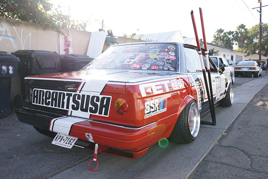 This Toyota Mark II was imported from Japan retaining its original style