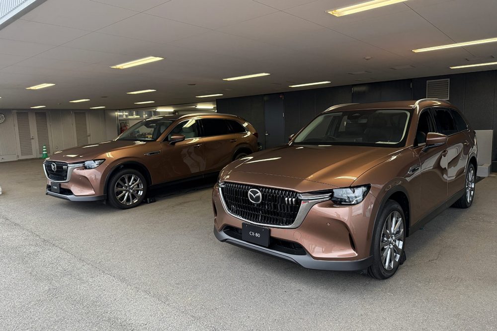 もう新型「CX-80」に乗れる!? マツダ記念イベントにサプライズで登場