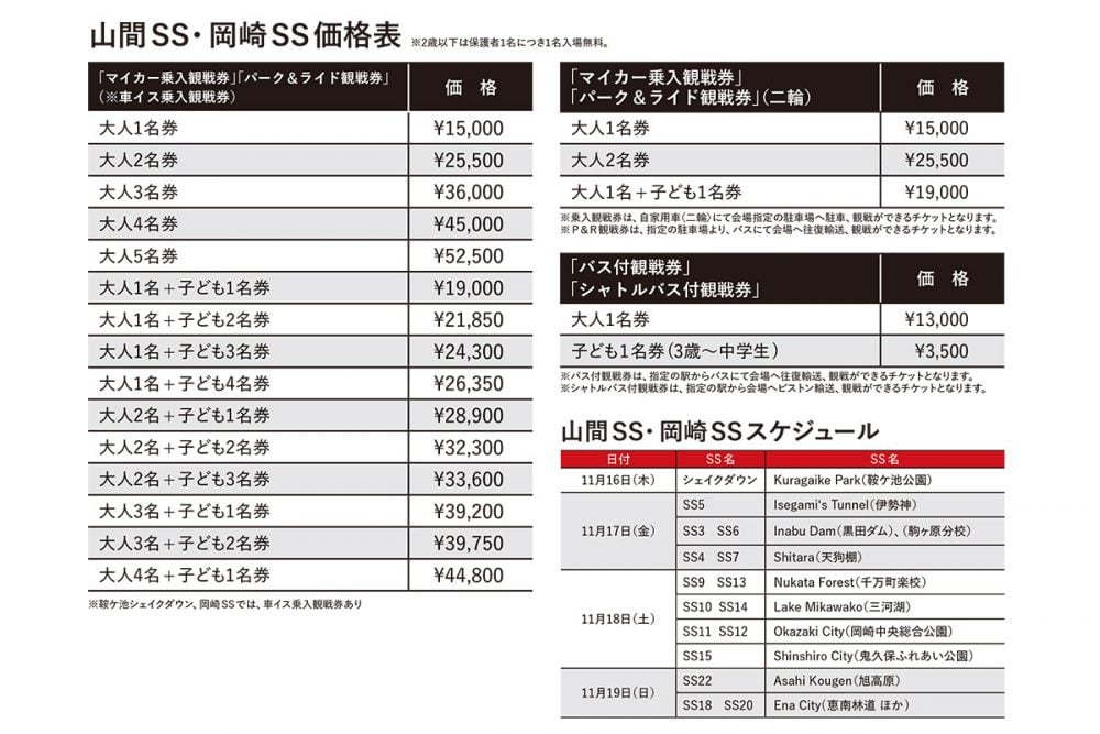 ラリージャパン　価格