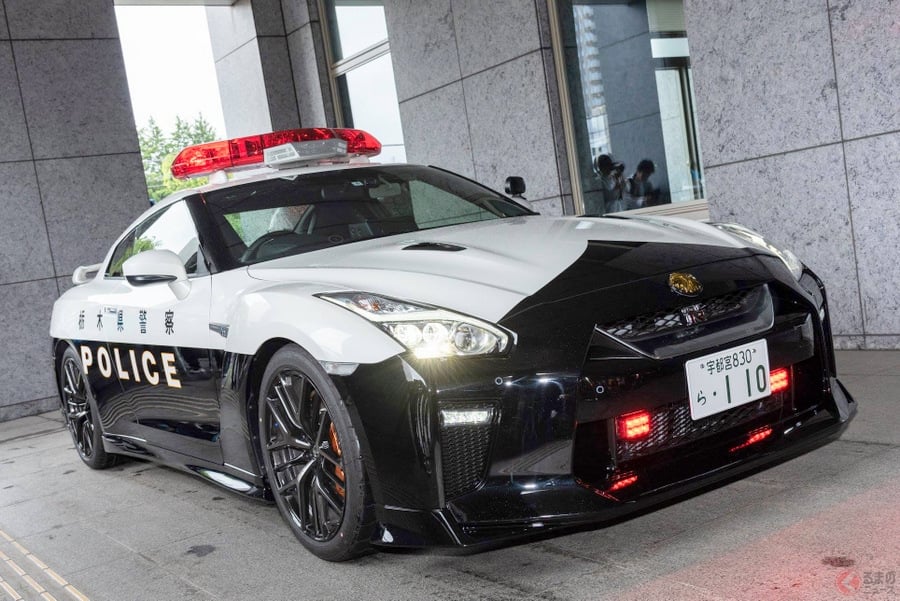 栃木県警の日産 GT-Rのパトカー