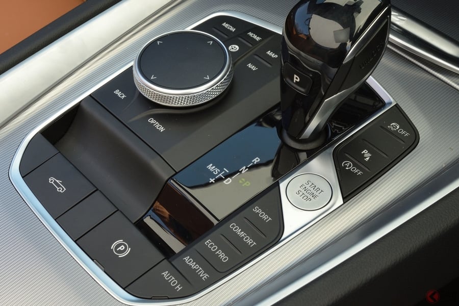 BMWの電気スイッチ式シフト