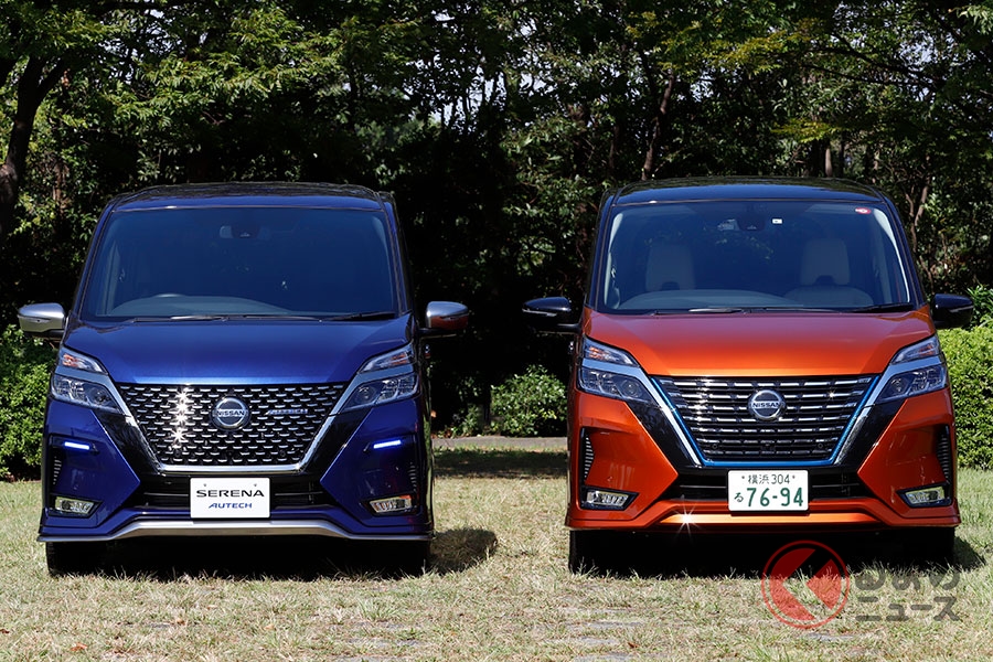 左:セレナAUTECH スポーツスペック/右:セレナe-POWER ハイウェイスター