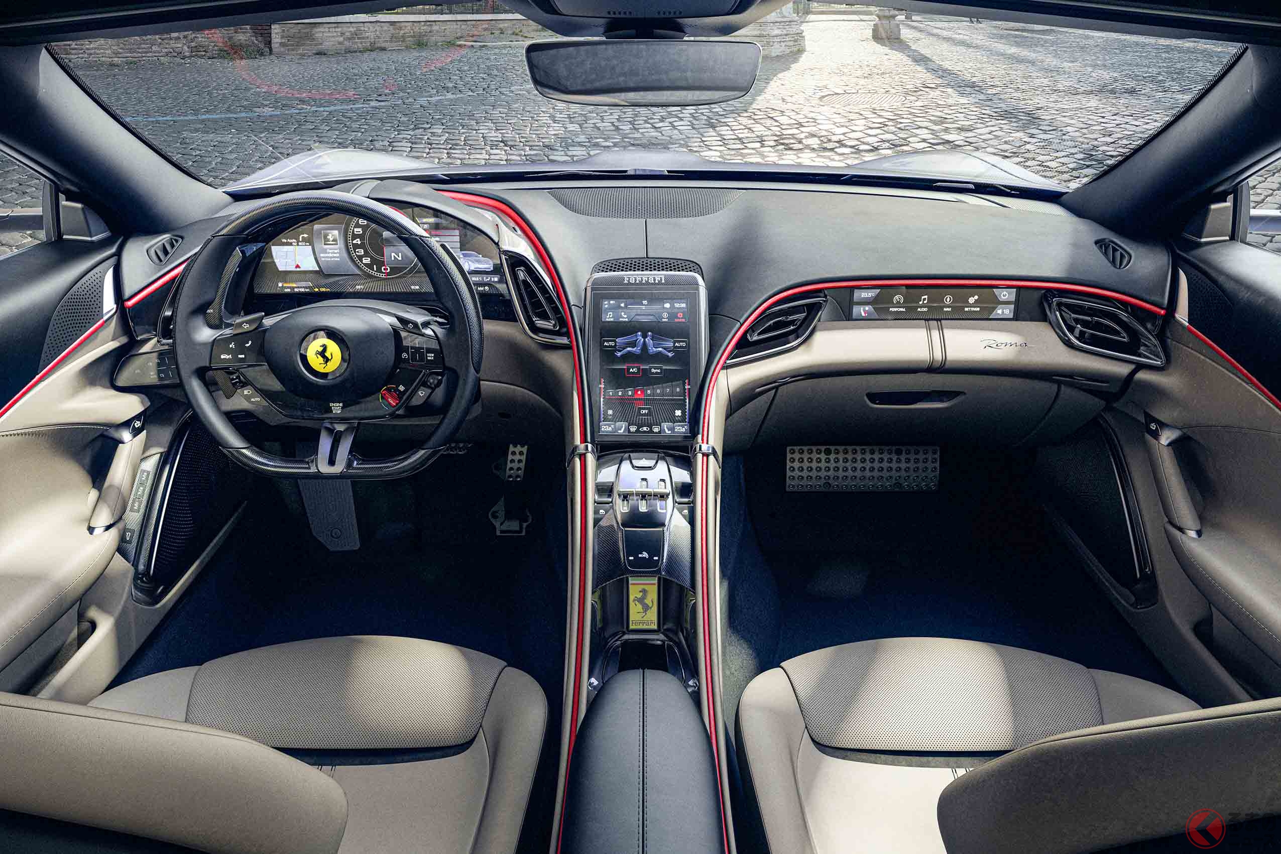 デザインが刷新され、ドイツや英国製のプレミアムGTと互角になったフェラーリ「ローマ」のインフォテイメント