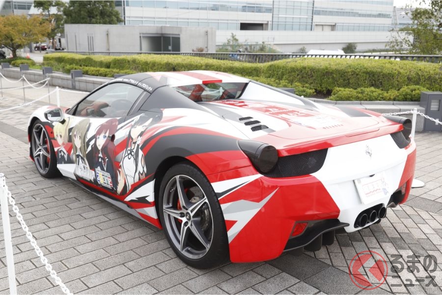 フェラーリ痛車がカッコイイ 真似して自作痛車を作るのは著作権大丈夫 アニメキャラ使用は問題あるのか くるまのニュース フェラーリ痛車がカッコイイ 真似して自作痛車を作るのは著作権大丈夫 アニメキャラ使用は問題あるのか くるまのニュース