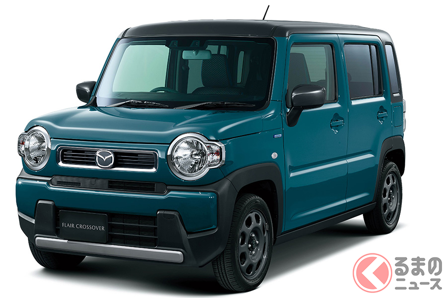 マツダ フレアクロスオーバー「HYBRID XG」(4WD車) デニムブルー2トーン(ガンメタリックルーフ)