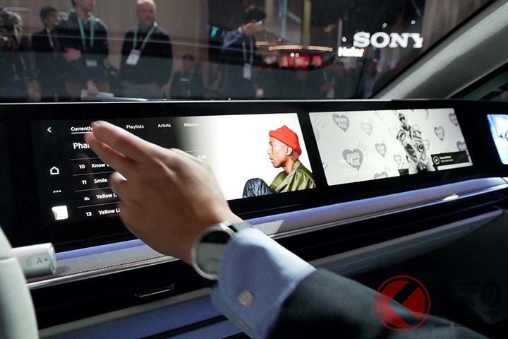ソニーがCESに出展した「VISION-S」のインテリア