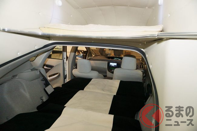 プリウスかたつむり で車中泊 約4日分の電気が使えるスーパーマシンとは くるまのニュース プリウスかたつむり で車中泊 約4日分の電気が使えるスーパーマシンとは くるまのニュース