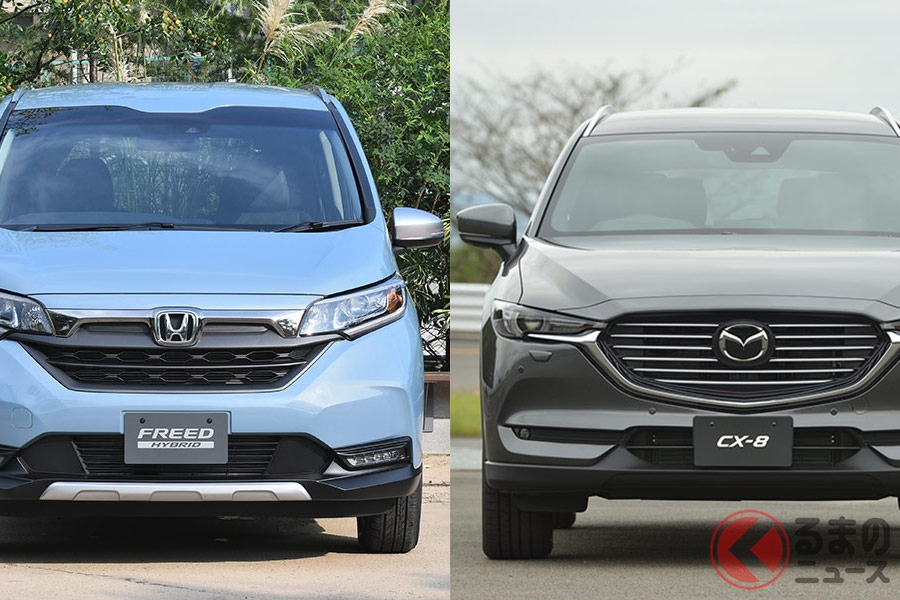 SUV風グレードを追加したホンダ「フリード」とミニバンを廃止して投入したマツダ「CX-8」