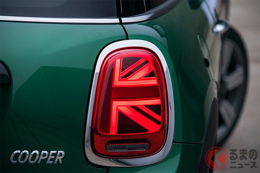 ドイツ資本ながらも英国生まれをアピールする「ミニ」のテールランプ