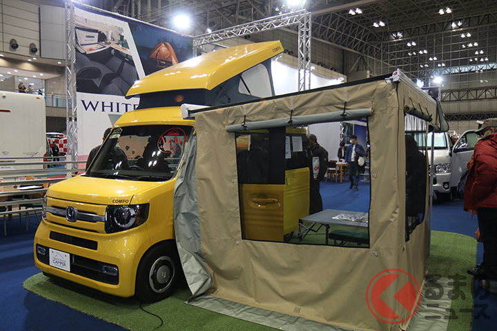 ホワイトハウスの「N-VAN COMPO POP Cabin」。価格:465万2000円(展示車価格/諸費用別・消費税抜き)