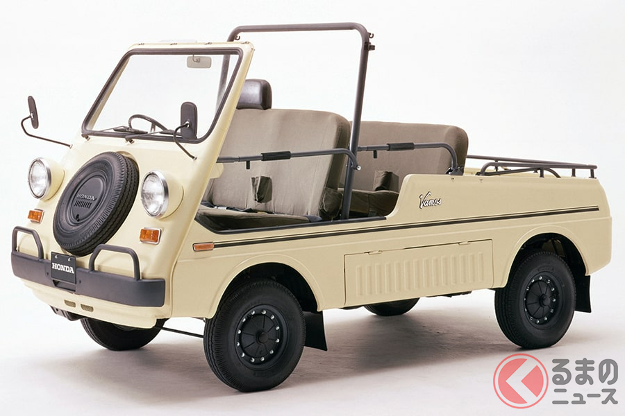 まるで軍用車のようなデザインの「バモスホンダ」