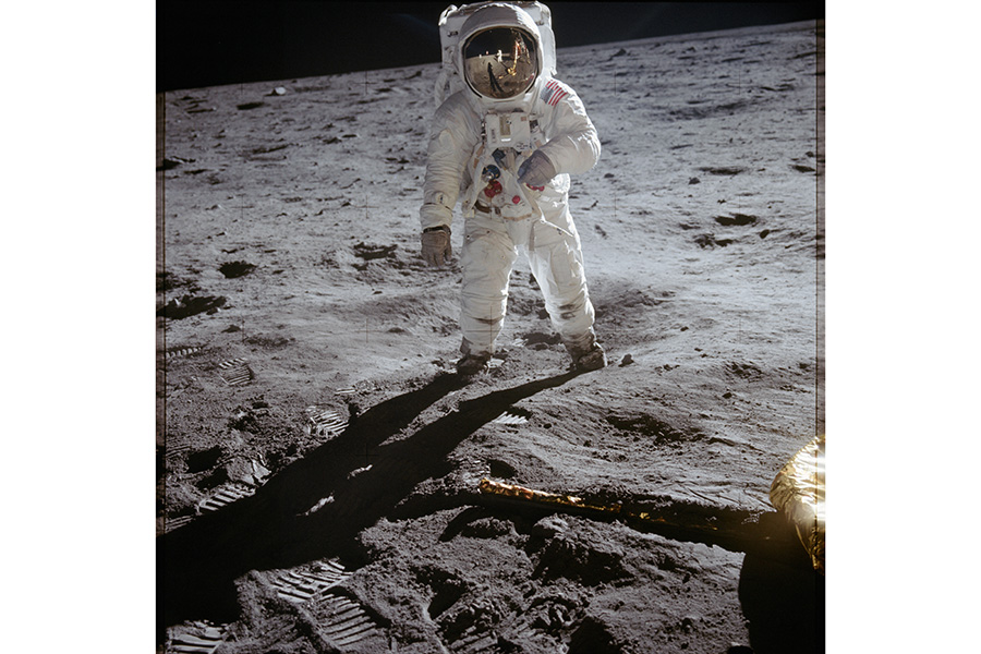 Astronaut Buzz Aldrin on the lunar surface（c）NASA