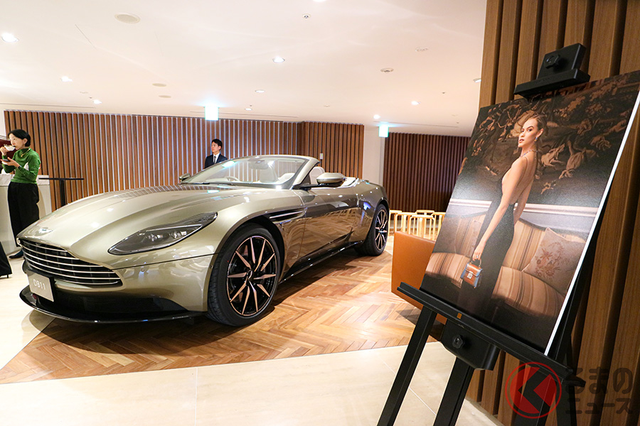 英国ブランド繋がりということで、アストンマーティン東京で、アスプレイのコレクションイベントが開催された