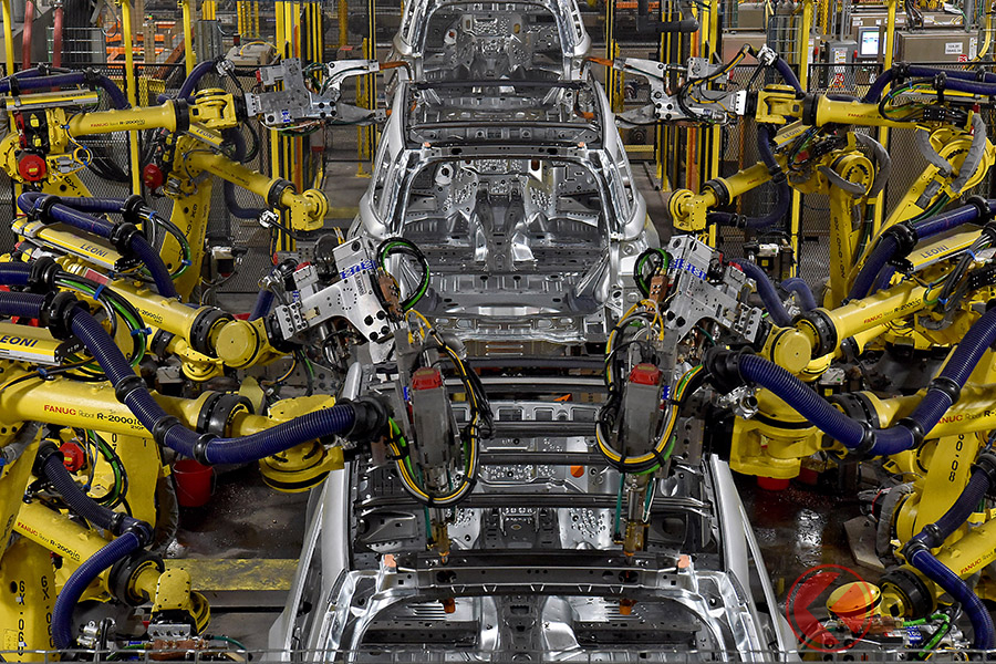 フォード・シカゴ工場の自動車生産の様子。3月19日に全施設の操業を停止した