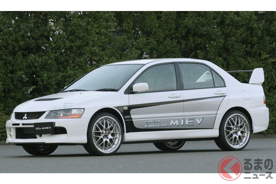 三菱が2005年に発表した実験車「ランサーエボリューションMIEV」