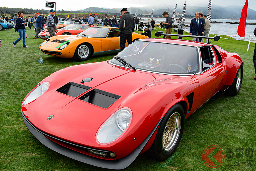 ペブルビーチに現れたランボルギーニ・ミウラP400SVR(撮影:武田公実)
