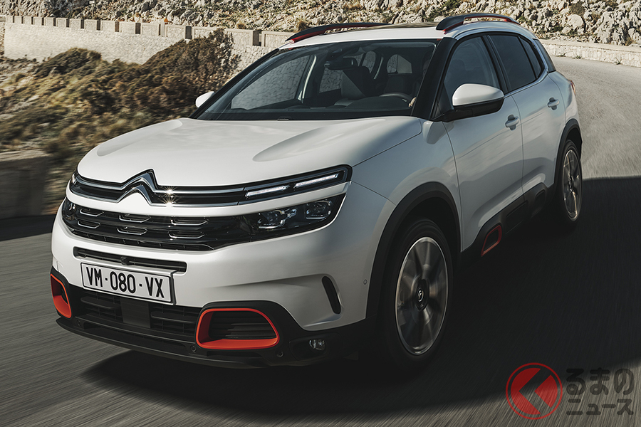 シトロエン「C5エアクロスSUV」。ガソリンエンジンモデルは409万円、ディーゼルエンジンモデルは431万9000円