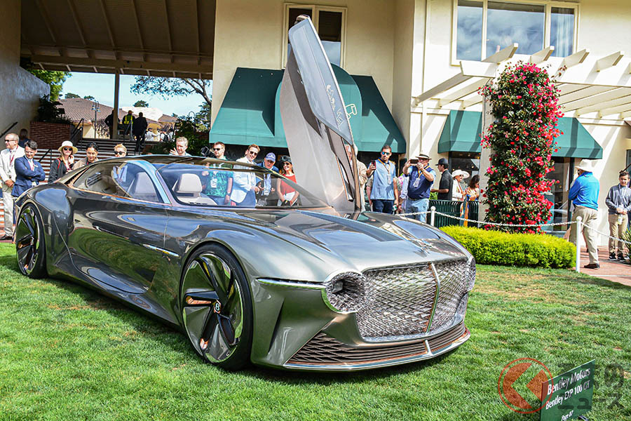 ペブルビーチで見かけたベントレーEXP100GT(撮影:武田公実)