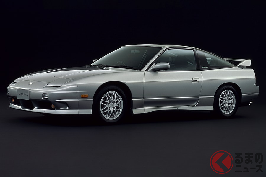いかにもスポーツカーといったフォルムが印象的な「180SX」