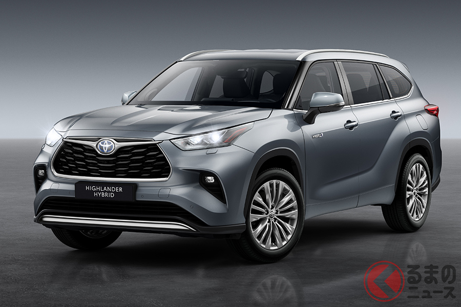 2021年から欧州で発売が開始予定のトヨタの3列シート・ハイブリッドSUV「ハイランダー」