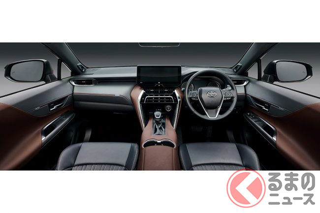 トヨタ新型ハリアーの内装色はコントラストを抑えた色合い