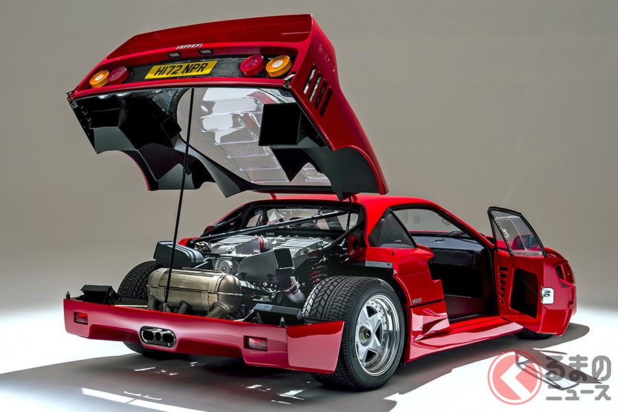 フェラーリF40は、メカニズム的にシンプルな構成であった