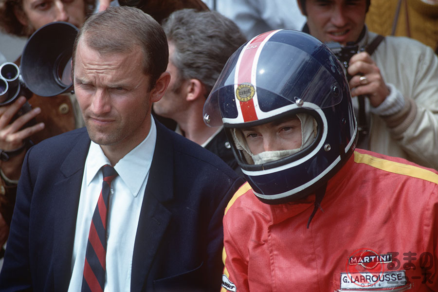1970年、ル・マン24時間でのジェラール・ラルース(右)。左はフェルディナント・ピエヒ。貴重な写真だ