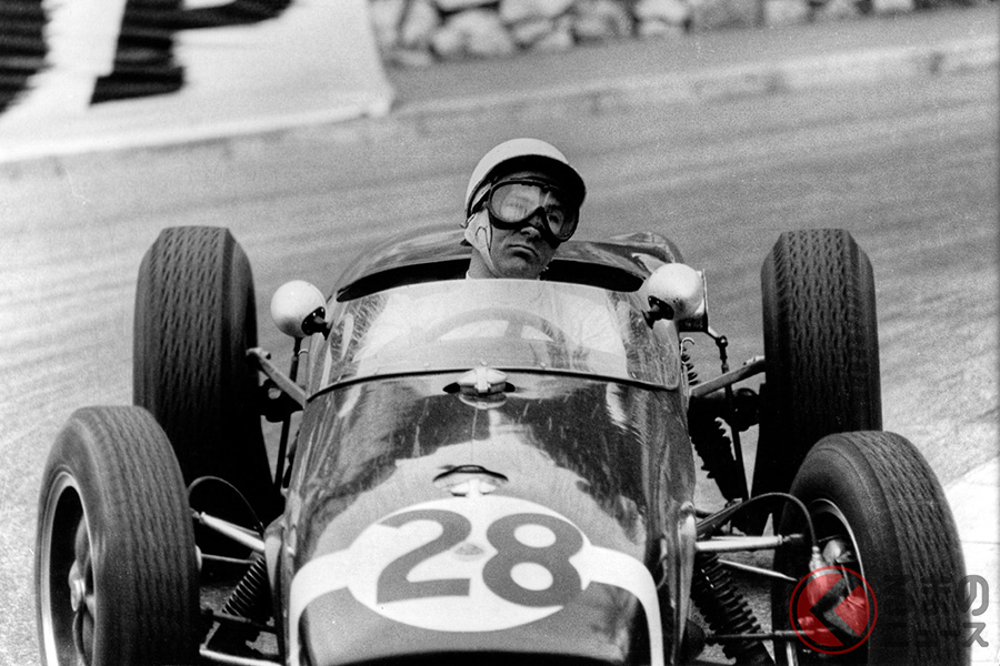 1960年F1モナコGP、スターリング・モスが運転するロータス・タイプ18