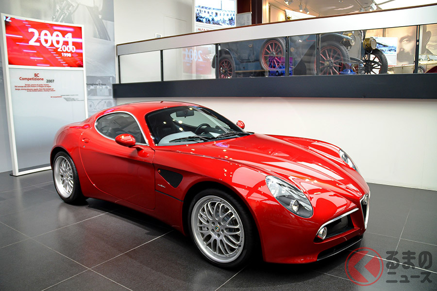 アルファ ロメオ博物館に展示されている「8Cコンペティツィオーネ」