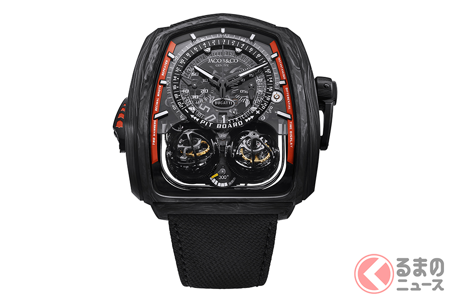 ブガッティ・シロンが量産車初の300mph(490km/h)突破を記念して、ジェイコブとのコラボウォッチ「ツインターボ・フューリアス300プラス」をリリース
