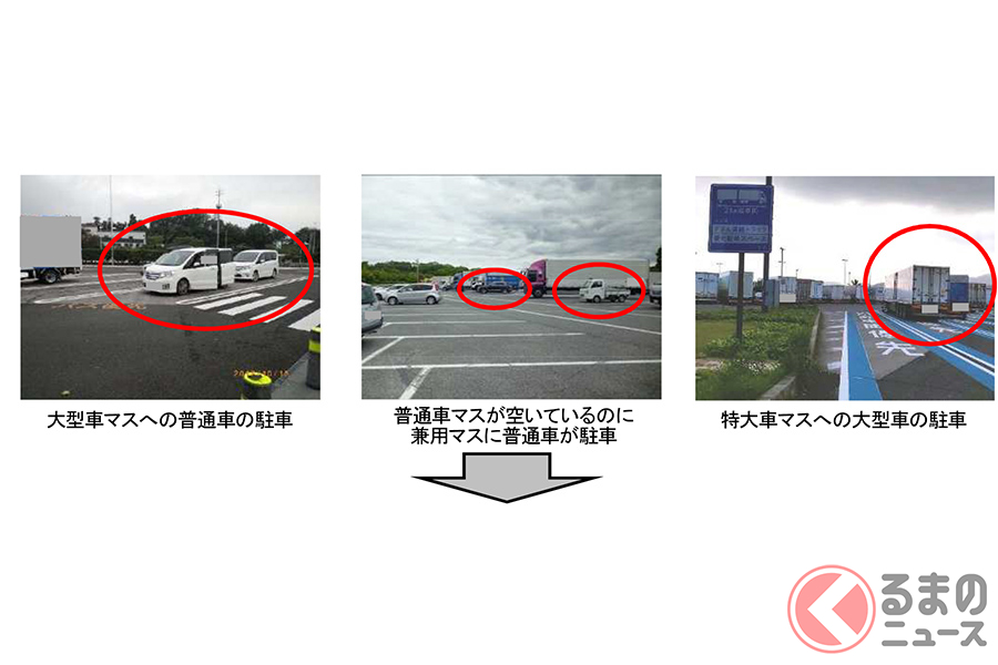 NEXCOが発表した駐車エリアの混雑に対する駐車マス拡充の取り組みについて