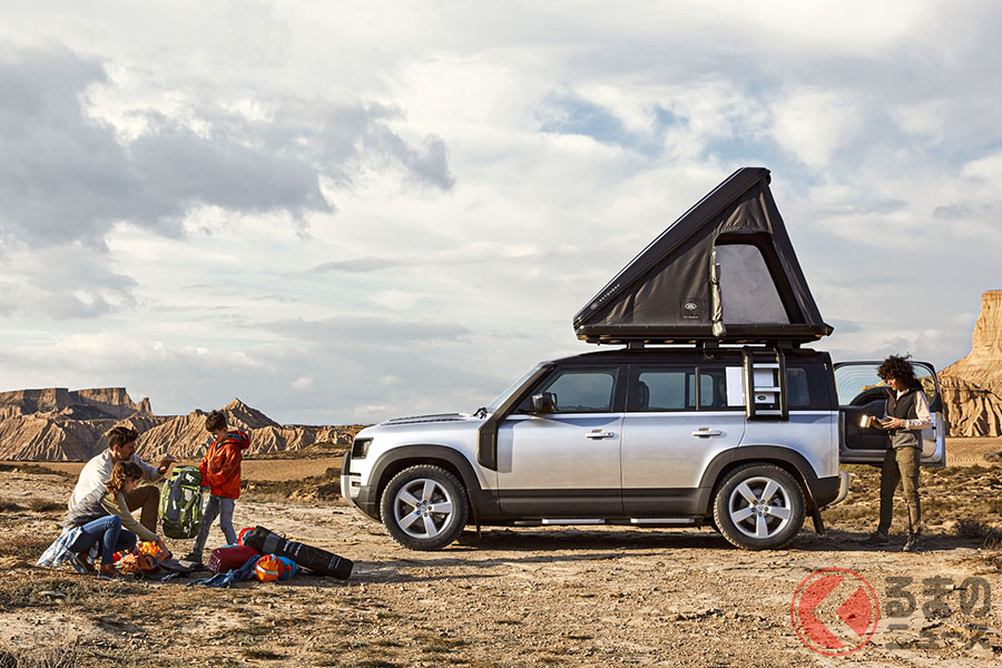 ディフェンダー・ルーフキャンプは、クルマを停めた場所が宿営地になる
