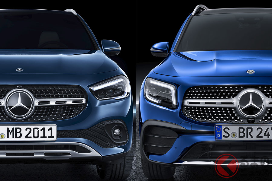 メルセデス・ベンツ新型「GLA」(左)と「GLB」(右)