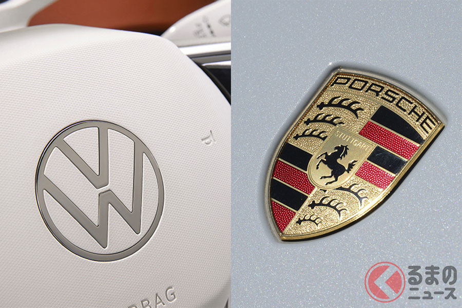 ポルシェとフォルクスワーゲンのロゴ