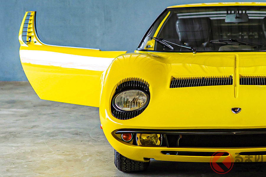 映画『個人教授』の出演車両であるかもしれないため、注目が集まった1968年型のランボルギーニ・ミウラP400(C)2020 Courtesy of RM Sotheby's