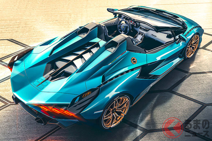 ランボルギーニの歴代オープンデルで最速となる「シアン・ロードスター」は、最高速度は350km/h以上、0−100km/h加速は2.9秒以下