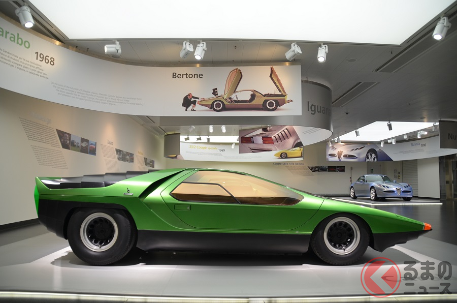 1968年にベルトーネが手掛けた「カラボ」は、「カウンタック」のデザインに反映された