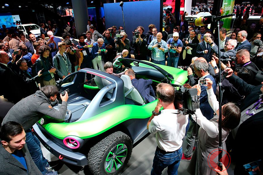 2019年に開催されたフランクフルトモーターショー(IAA)、フォルクスワーゲンブースの様子