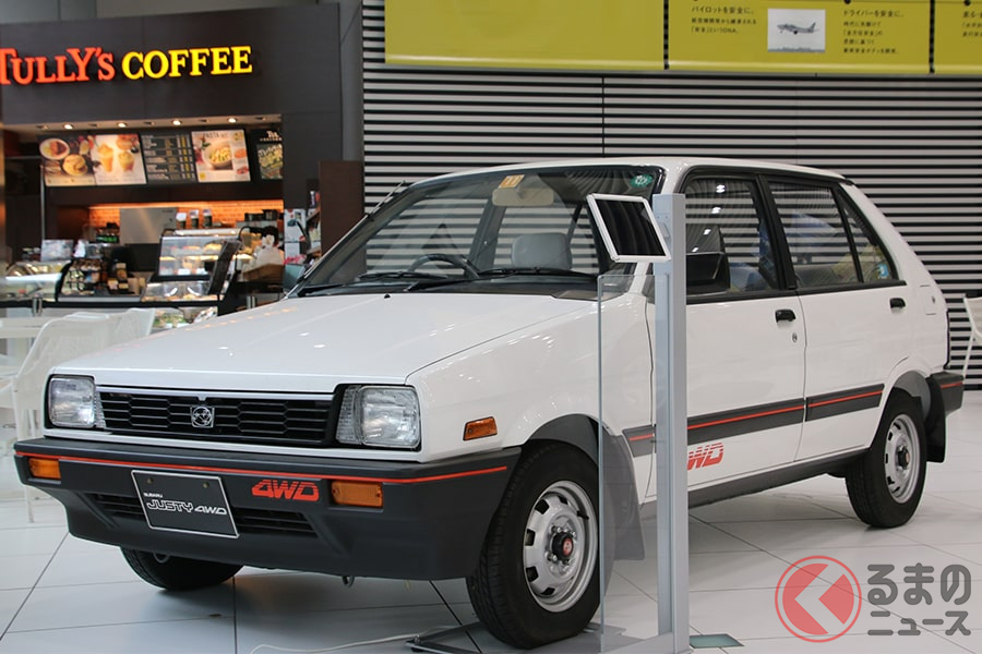 1987年に登場したスバル「ジャスティ」。「ECVT」という名称のCVTを搭載