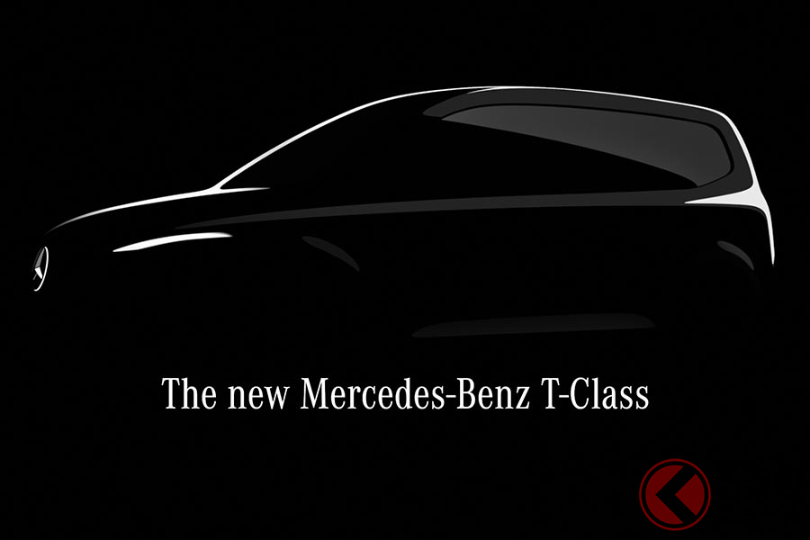 2020年登場予定のメルセデス・ベンツ新型「Tクラス」のシルエット