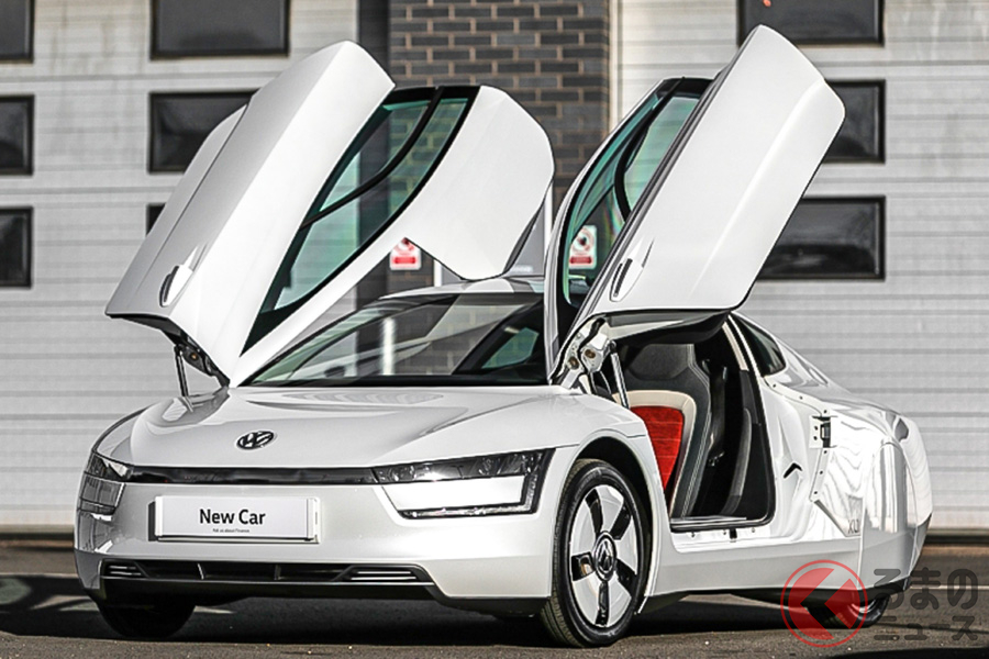 2014年当時は1000万円オーバーしていた新車価格だが、オークションではその6割程度の落札価格となったVW XL1(C)SILVERSTONE AUCTIONS