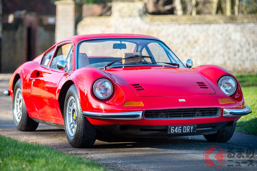 フェラーリの市販モデル初のミッドシップかつ唯一のV6エンジンを搭載した「ディーノ」