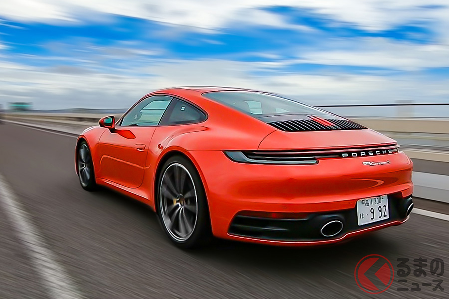 「911カレラS」の0-100km/h加速は、3.7秒、スポーツクロノパッケージだと3.5秒となる