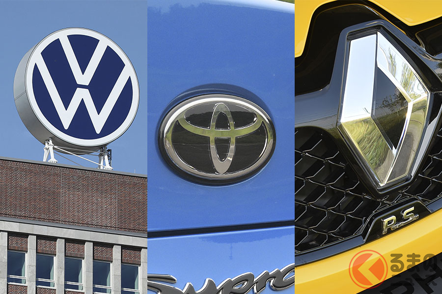 2019年世界販売ランキング1位はVWグループ、2位はトヨタグループ、3位はルノー・日産・三菱アライアンスだった