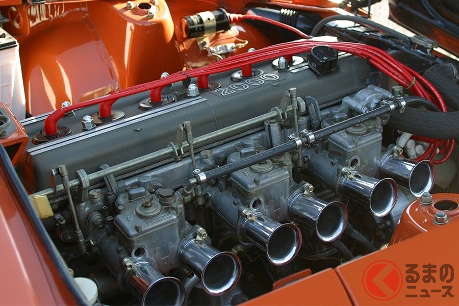日産初代S30型「フェアレディZ」の高性能モデル「Z432」の2リッター直列6気筒「S20型」エンジン