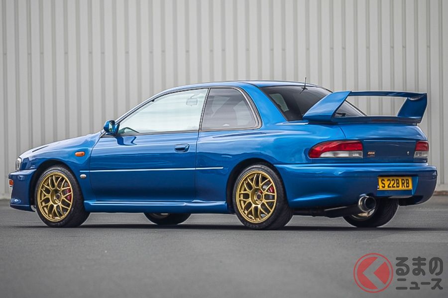 13万500ポンド(邦貨換算約1827万円)で落札された、スバル「インプレッサ22B STi version」(C)SILVERSTONE AUCTIONS