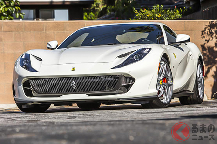 フェラーリのフラッグシップである「812スーパーファスト」、しかもほぼ新車同然の個体に下された評価は厳しいものだった(C)Bonhams