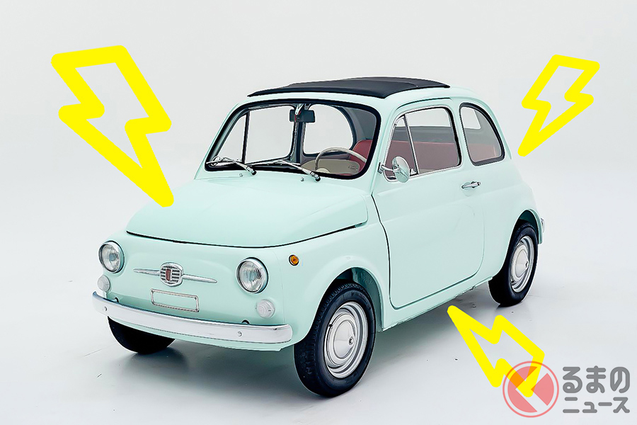 可愛いルックスで、いまなお人気の高いフィアット「500」が電気自動車に!